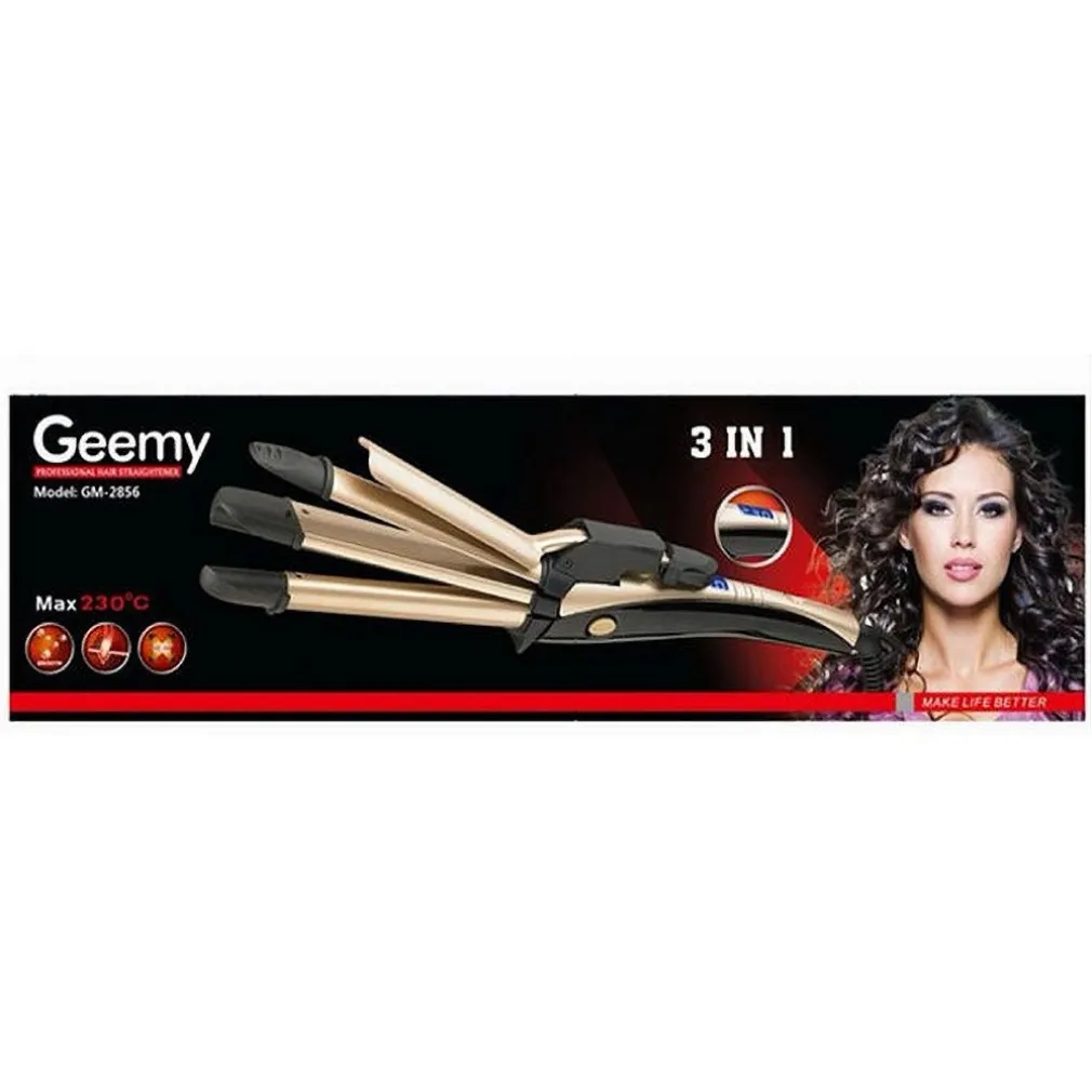 PIASTRA FERRO ARRICCIACAPELLI PROFESSIONALE 3IN1 PER CAPELLI LISCI MOSSI GM-2856