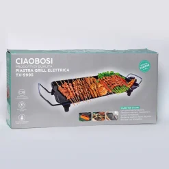 PIASTRA GRIGLIA ELETTRICA POTENZA 1400W CUCINA CON 2 PIASTRE DI COTTURA TX-9995