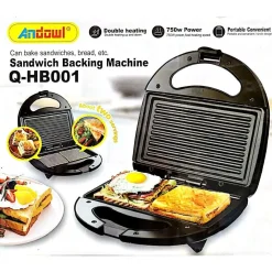 PIASTRA PANINI TOAST BISTECCHIERA TOSTAPANE GRIGLIA GRILL SANDWICH 750W Q-HB001