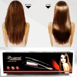 PIASTRA PER CAPELLI LISCI PROFESSIONALE RIVESTIMENTO CERAMICA TORMALINA GM-2998