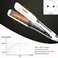 PIASTRA PER CAPELLI LISCIANTE PROFESSIONALE TEMPERATURA REGOLABILE 50W VGR V-556