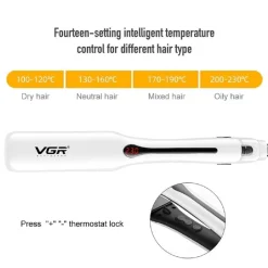 PIASTRA PER CAPELLI LISCIANTE PROFESSIONALE TEMPERATURA REGOLABILE 50W VGR V-556