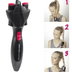 PIASTRA SPAZZOLA ROTANTE ELETTRICA QUICK TWIST CAPELLI CREA TRECCE PERFETTE