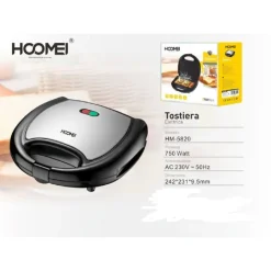 PIASTRA TOSTIERA ELETTRICA TOAST 750 WATT ANTIADERENTE REGOLAZIONE AUTOMATICA