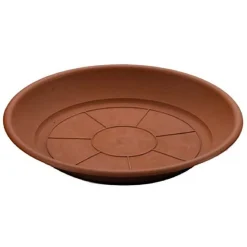 PIATTO SOTTOVASO TONDO PIATTI VASI FIORI PIANTE PER FIORIERA PLASTICA DIAM. 26CM