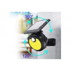 PICCHETTO GIARDINO ENERGIA SOLARE 56 COB LED LUCE FREDDA SENSORE MOVIMENTO B0391