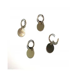 PIERCING ORECCHINO CERCHIO CON PENDENTE 1CM NASO TIMPANO LABBRO TRAGO ACCIAIO