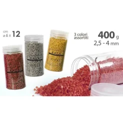 PIETRE DECORATIVE VASO PIANTE LAVORETTI DECOUPAGE COLORATE 400GR 2,5-4MM 823312