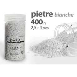 PIETRE DECORATIVE VASO PIANTE LAVORETTI DECOUPAGE BIANCHE 400 GR 2,5-4 MM 735639