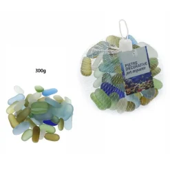 PIETRE SASSI DECORATIVI ACQUARIO COLORATI 300GR DECORAZIONE PIANTE GIARDINO 70279