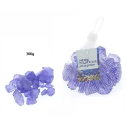 PIETRE SASSI SASSOLINI DECORATIVI BLU PER ACQUARIO DA 300 GR. DECORAZIONE 70273