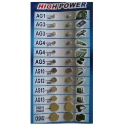 PILE A BOTTONE BATTERIE CONFEZIONE 24 PEZZI OROLOGIO ZINCO CARBONE ASSORTITE