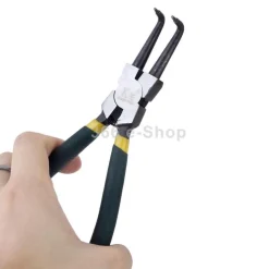 PINZA FERMI APRI ANELLI ELASTICI DI SICUREZZA CON BECCHI PIEGATI A 90°