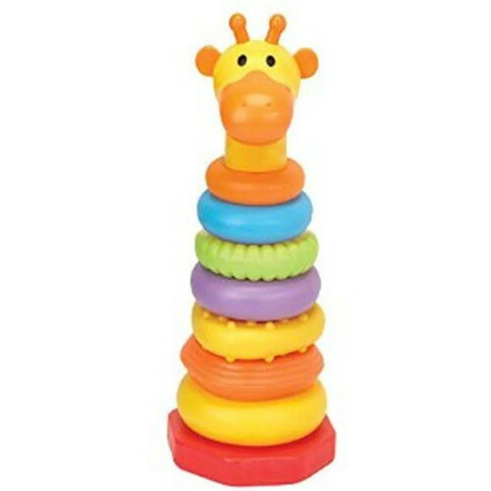 PIRAMIDE AD ANELLI GIRAFFA 7 ANELLI PRIMA INFANZIA KIDZ CORNER TOY