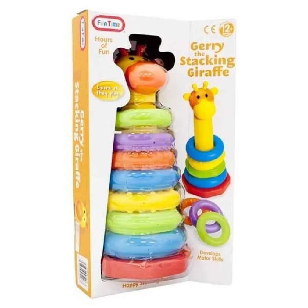 PIRAMIDE AD ANELLI GIRAFFA 7 ANELLI PRIMA INFANZIA KIDZ CORNER TOY