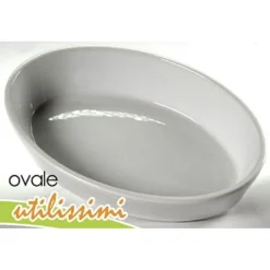 PIROFILA OVALE BIANCA TEGLIA FORNO LASAGNERA 30,5X21,5X6 CM IN PORCELLANA 646751