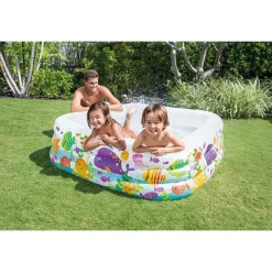 PISCINA ACQUARIO QUADRATA 159X159X50 CM PER BAMBINI 3+ ANNI 340 LT ESTATE 57471