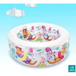 PISCINA BABY AQUARIUM GONFIABILE MULTICOLORE 152 X 56CM PER BAMBINI ESTATE 58480