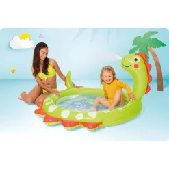 PISCINA BABY GONFIABILE PER BAMBINI DINOSAURO 119 X 109 X 66CM 68LT ESTATE 58437
