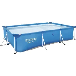 PISCINA CON BORDI RETTANGOLARE 3300LT FUORI TERRA STEEL PRO 300X201X66 CM 56404