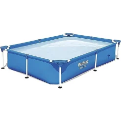 PISCINA CON BORDI RETTANGOLARE 1200 LT FUORI TERRA STEEL PRO 221X150X43CM 56401