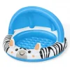 PISCINA CON FONDO GONFIABILE SAFARI CON PROTEZIONE RAGGI UV 97X66CM BAMBINI 52559