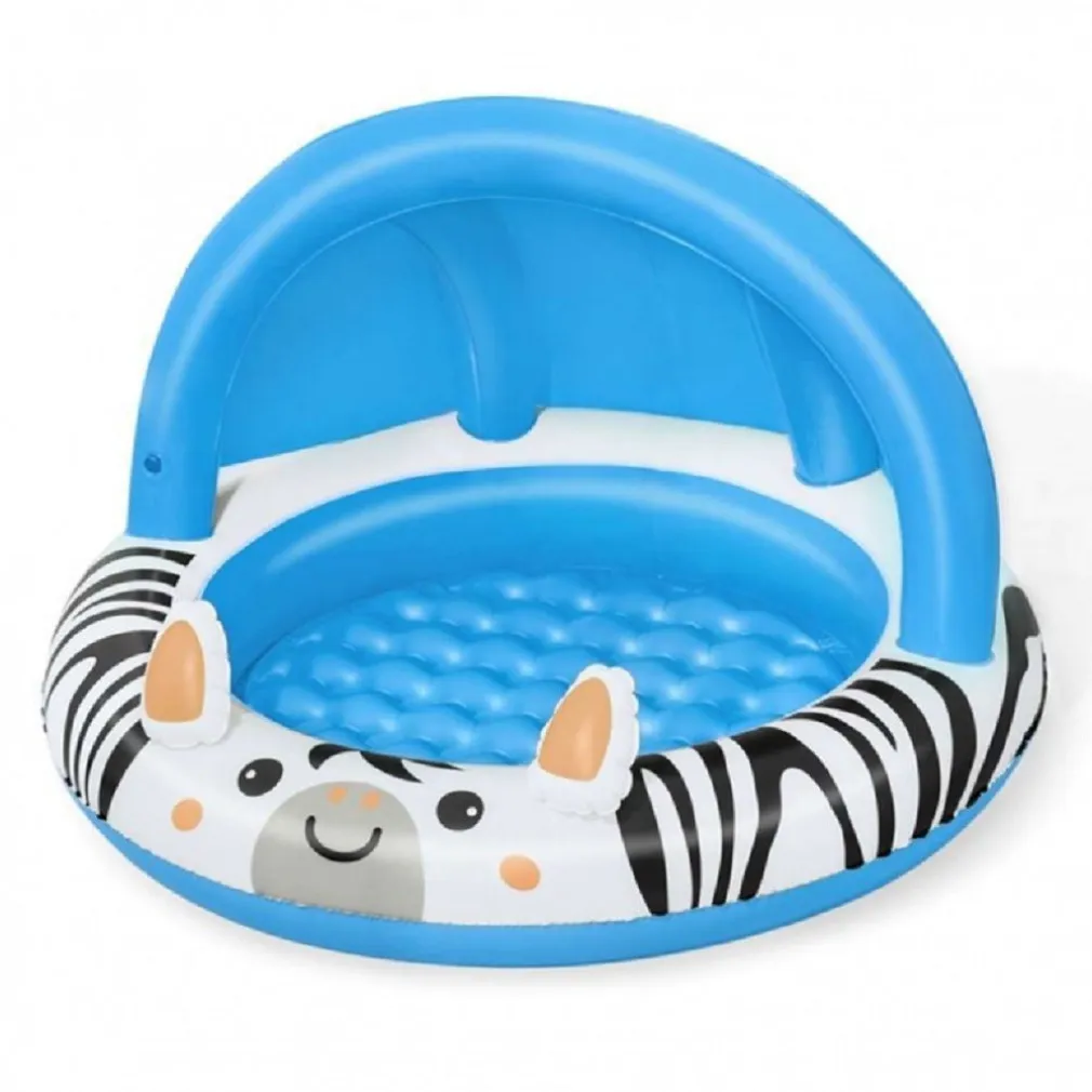 PISCINA CON FONDO GONFIABILE SAFARI CON PROTEZIONE RAGGI UV 97X66CM BAMBINI 52559