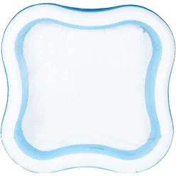 PISCINA FAMILY QUADRATA GONFIABILE A TRE ANELLI 229 X 229 X 56 CM GIARDINO 57495