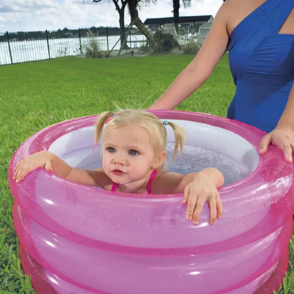 PISCINA FONDO GONFIABILE PER BAMBINI A 3 ANELLI 70X30CM 2 COLORI ASSORTITI 51033