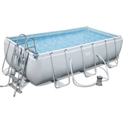 PISCINA FUORI TERRA POWER STEEL FRAME RETTANGOLARE 404 X 201 X 100CM POMPA 56441