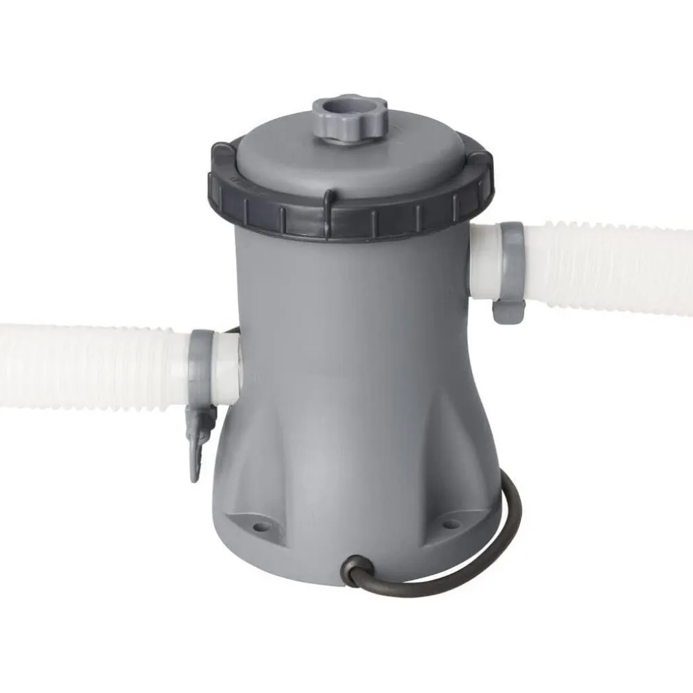 PISCINA FUORI TERRA RETTANGOLARE POWER STEEL 282X196X84CM POMPA FILTRAGGIO 56629