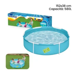 PISCINA FUORI TERRA STEEL PRO FRAME ROTONDA DA 152X38 CM 580LT PER BAMBINI 56283