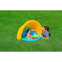 PISCINA GIOCO GONFIABILE LIL SEASHAPES CON SCHIENALE TETTO BIMBI +6 MESI GIARDINO 52568