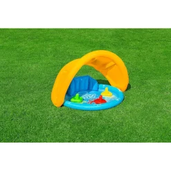 PISCINA GIOCO GONFIABILE LIL SEASHAPES CON SCHIENALE TETTO BIMBI +6 MESI GIARDINO 52568