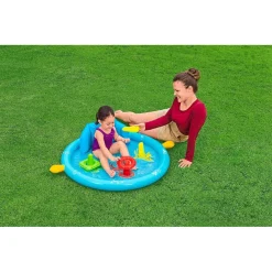 PISCINA GIOCO GONFIABILE LIL SEASHAPES CON SCHIENALE TETTO BIMBI +6 MESI GIARDINO 52568