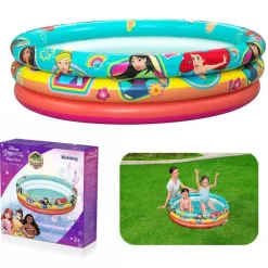 PISCINA GONFIABILE 3 ANELLI PRINCESS 122X25CM PER BAMBINI GIARDINO ESTATE 91099