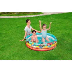 PISCINA GONFIABILE 3 ANELLI PRINCESS 122X25CM PER BAMBINI GIARDINO ESTATE 91099