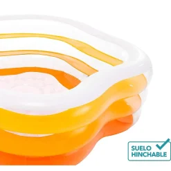 PISCINA GONFIABILE A FORMA DI STELLA 3 ANELLI BAMBINI 185X180X53 CM ESTATE 56495