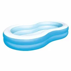 PISCINA GONFIABILE A OTTO PER FAMIGLIE A 2 ANELLI GONFIABILI 262X157X46 CM 54117
