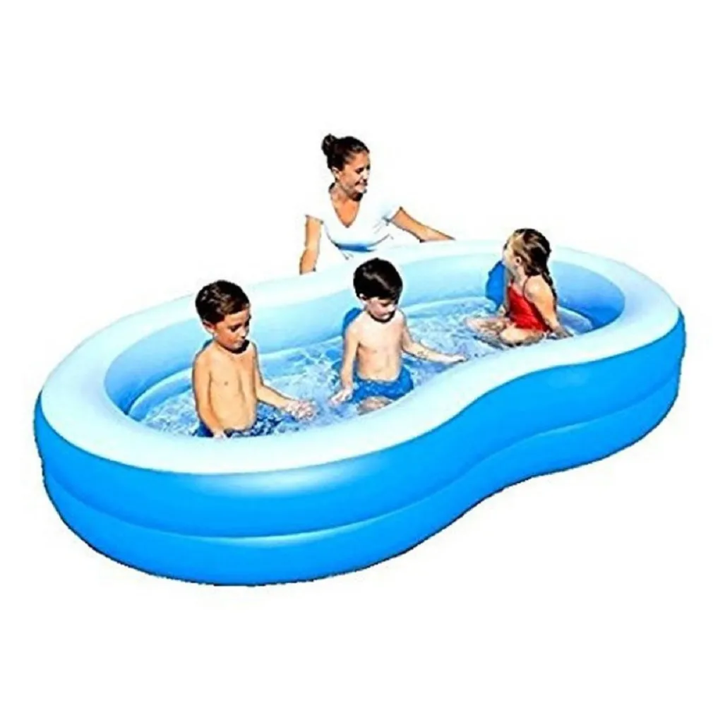 PISCINA GONFIABILE A OTTO PER FAMIGLIE A 2 ANELLI GONFIABILI 262X157X46 CM 54117