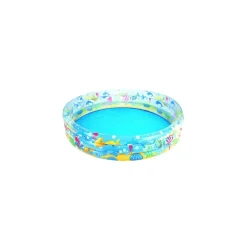 PISCINA GONFIABILE ACQUARIO 3 ANELLI 183 X 33 CM ROTONDA GIARDINO FUORI TERRA