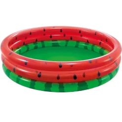 PISCINA GONFIABILE ANGURIA A 3 ANELLI TONDA 168X38 CM PER BAMBINI +2 ANNI 58448