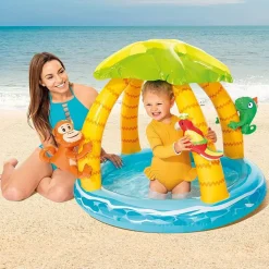 PISCINA GONFIABILE BABY POOL PALMA 102X86 CM 45 LT BAMBINI 1-3 ANNI ESTATE 58417