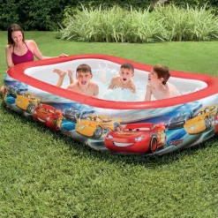 PISCINA GONFIABILE BAMBINI DISNEY CARS 2 ANELLI 262 X 175 X 56 CM DA GIARDINO