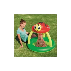 PISCINA GONFIABILE COCCINELLA CON PARASOLE 91 X 84 CM 23 L PER BAMBINI
