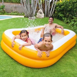 PISCINA GONFIABILE FAMILY MANDARIN 229 X 147 X 43 CM 2 ANELLI ARANCIONE