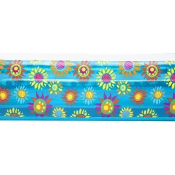 PISCINA GONFIABILE FAMILY RETTANGOLARE A 3 ANELLI DECORO FIORI 305X183X56 CM 54121