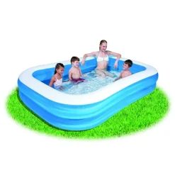 PISCINA GONFIABILE FAMILY RETTANGOLARE A 2 ANELLI 262X175X51CM 54006 PER BAMBINI