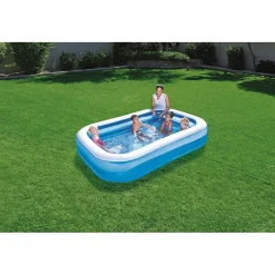 PISCINA GONFIABILE FAMILY RETTANGOLARE A 2 ANELLI 262X175X51CM 54006 PER BAMBINI