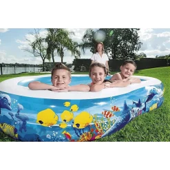 PISCINA GONFIABILE FAMILY A OTTO 2 ANELLI BARRIERA CORALLINA 262X157X46CM 54118